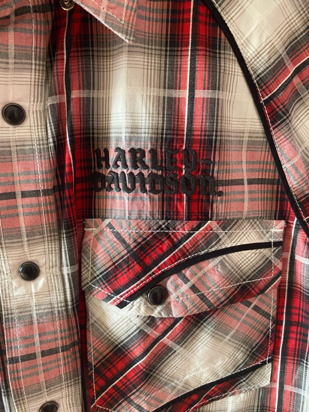 Men’s Large Harley Davidson S/S Button up - Picture 3 of 6